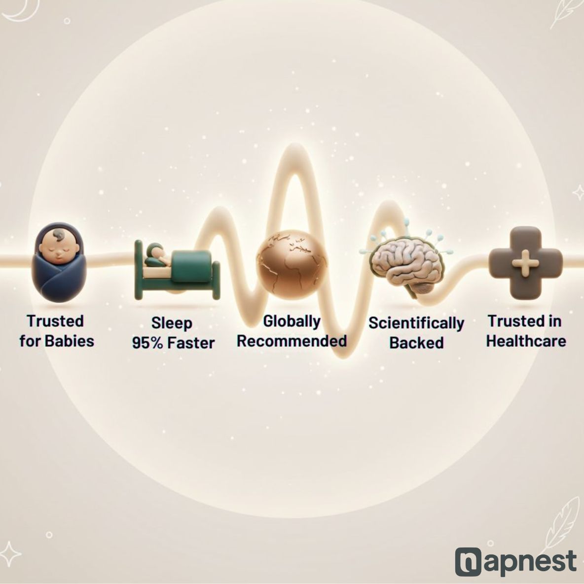 Napnest Pro 1 – Sounds for Deep Sleep & Relaxation | Sleep Naturally | No Pills | No Apps - Just Peace