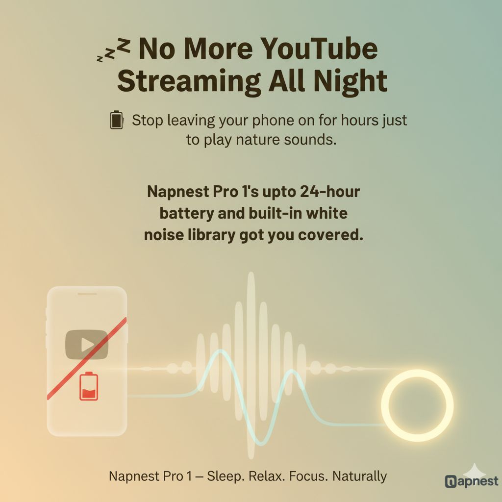 Napnest Pro 1 – Sounds for Deep Sleep & Relaxation | Sleep Naturally | No Pills | No Apps - Just Peace