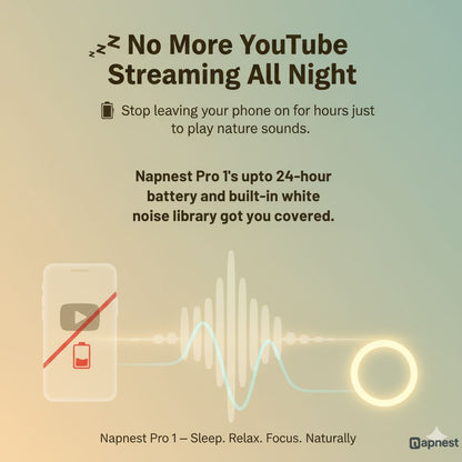 Napnest Pro 1 – Sounds for Deep Sleep & Relaxation | Sleep Naturally | No Pills | No Apps - Just Peace