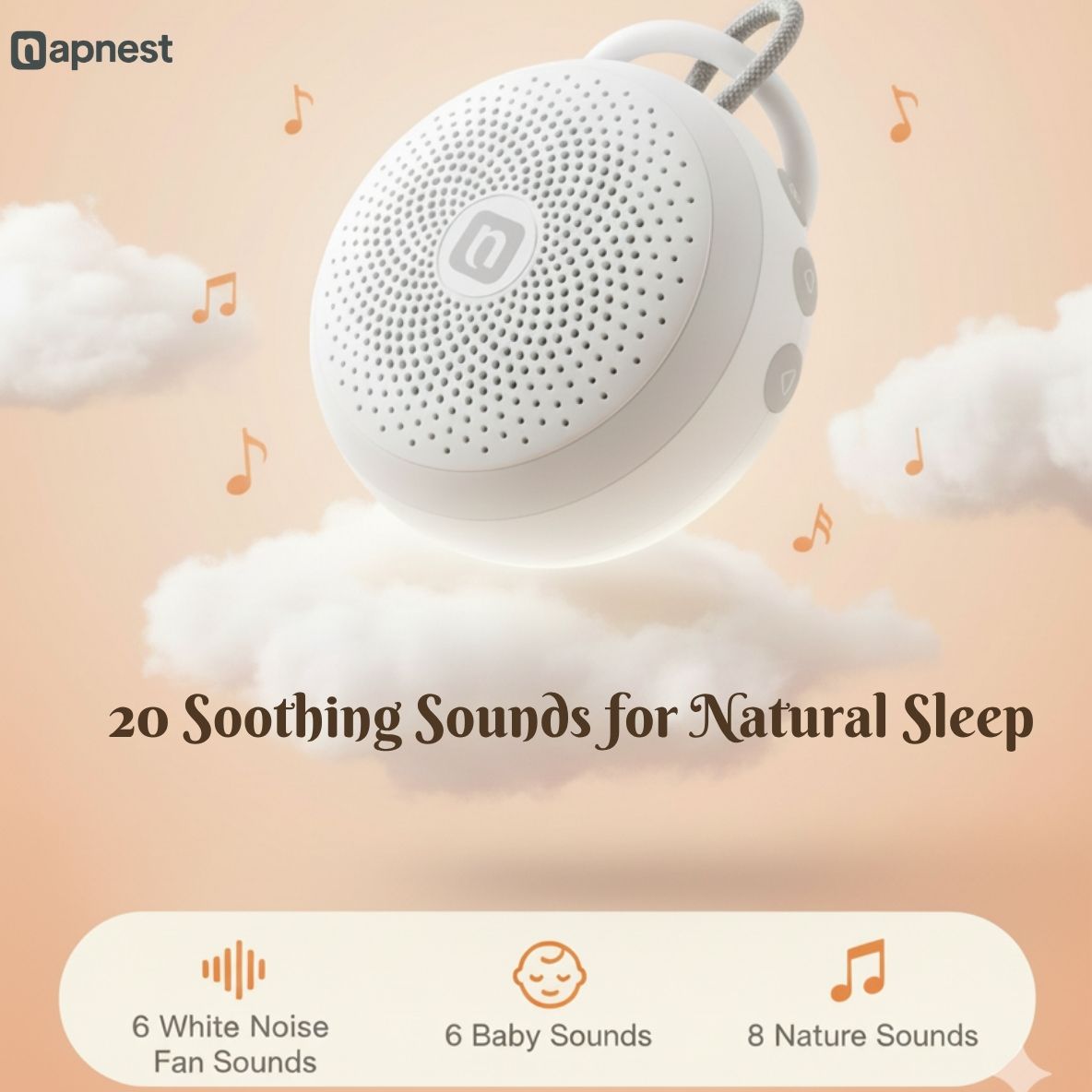 Napnest Pro 1 – Sounds for Deep Sleep & Relaxation | Sleep Naturally | No Pills | No Apps - Just Peace